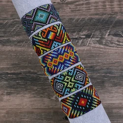 Bohemian Colorful Miyuki Bead Bracelet Miyuki Delica Handmade Beaded Eye Bracelet Seed Bead Bracelet Jewelry