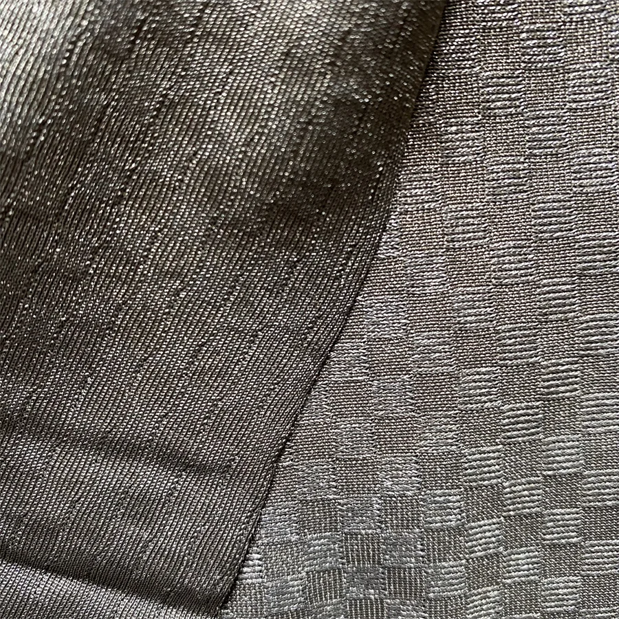 Silver Fiber Full Silver Weft Knitted Elastic Fabric Touch Screen Fabric