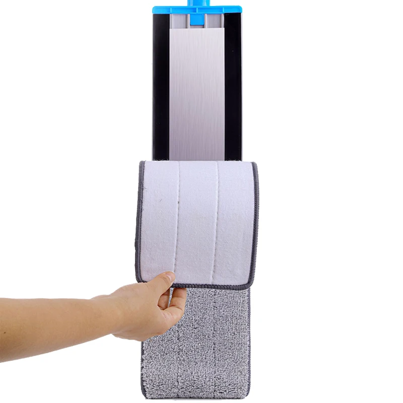 premium Squeeze Mops head Washable Household Cleaning Tool Floor viscose microfibre flat mop pads refill
