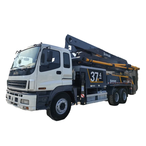 Achieve Junjin 37M Boom Control V/V Hawe Used Concrete Trailer Wholesale Products Jxr37-4.16Hp Concrete Pump Truck