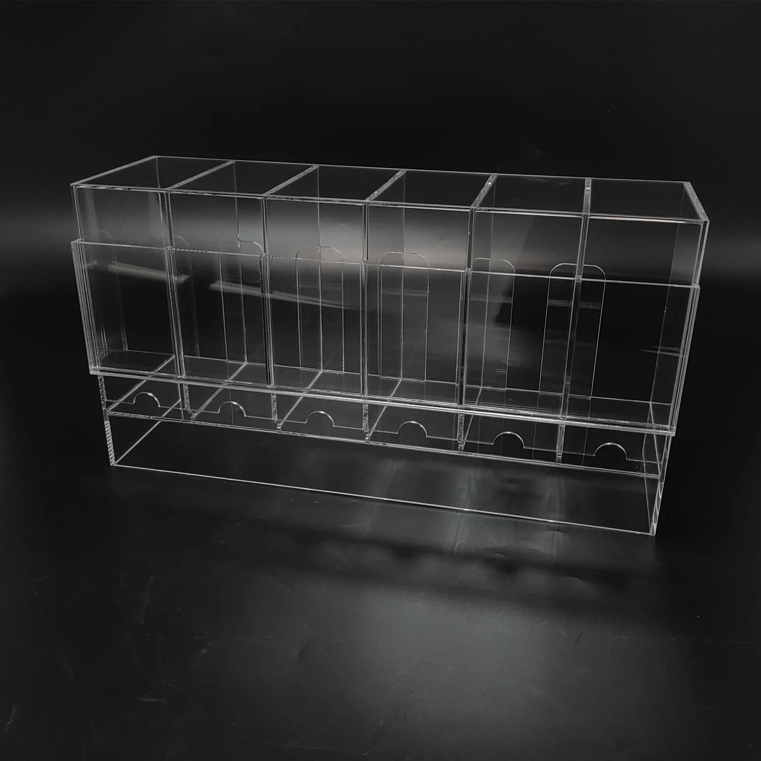 Factory Wholesale Custom Transparent 6 slot Acrylic Card Booster Pack Dispenser
