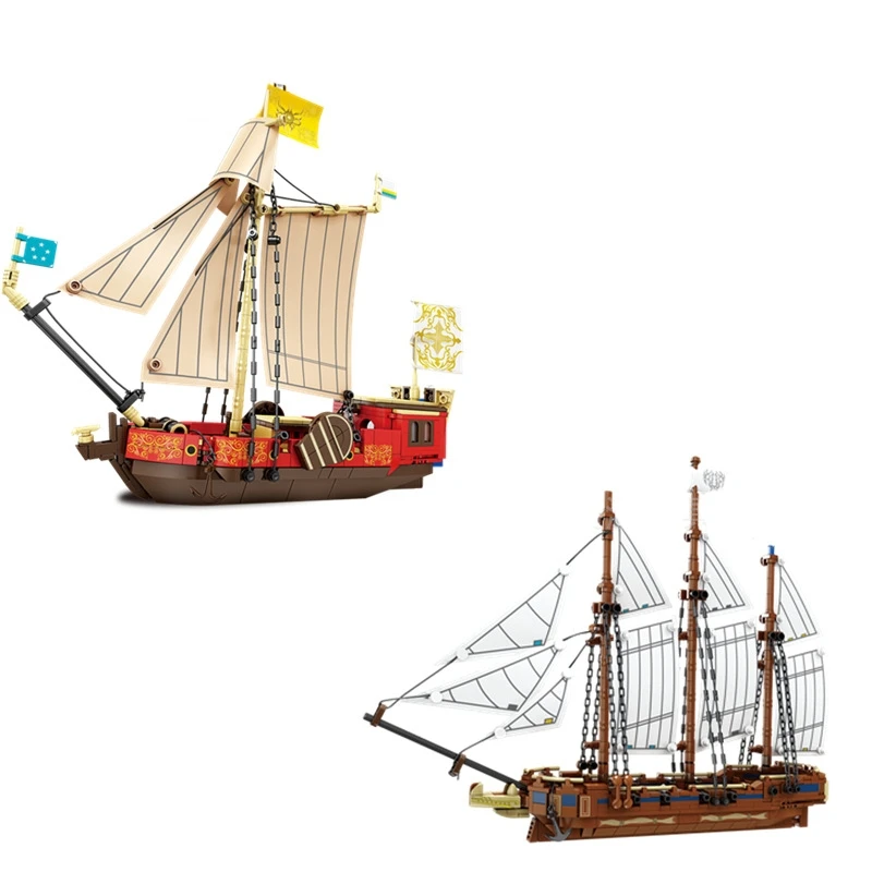 KY87026-27 royal yacht sailboat ship boat creative Decoration Building Block Plastic Toy gift for girls kids boys