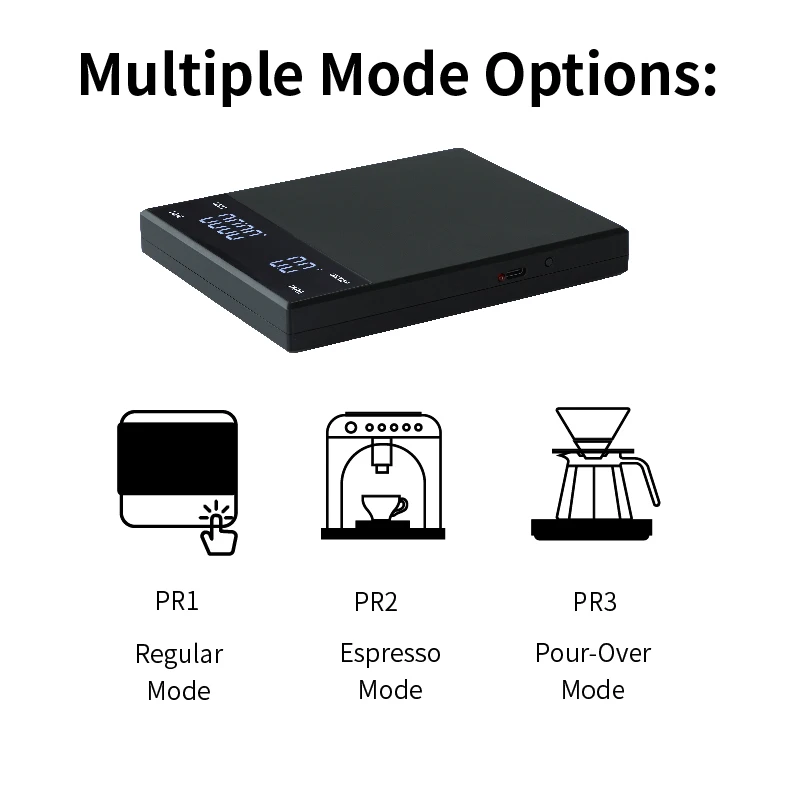 Custom Logo Wholesale LED Display Kitchen Coffee Scale With Waterproof Pad