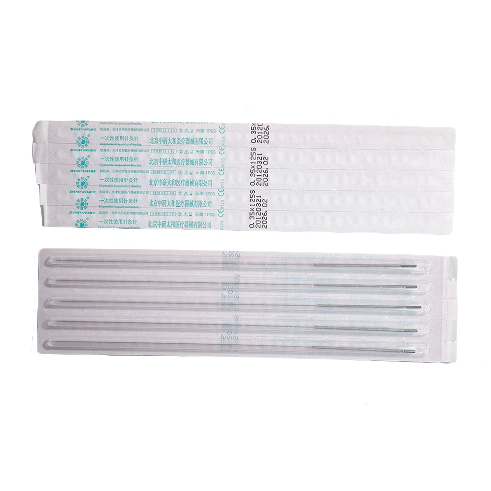 Zhongyan Taihe Long Stylet Acupuncture Needles Disposable Sterile Stainless Spring Handle With Tube 5 Years Useful Life