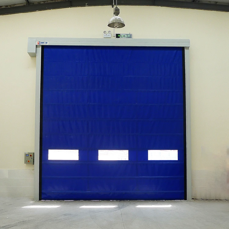 Made in China rapid roll door pvc fast stacking door aluminium windproof high speed stacking door with radar