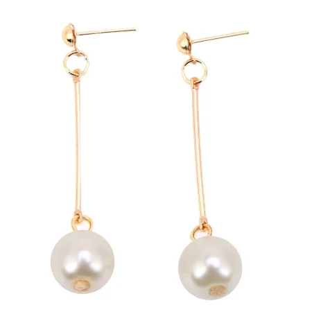 Long Tassel Simulated Pearl Drop Earrings for Women GiftKorean jewelry Gold Color