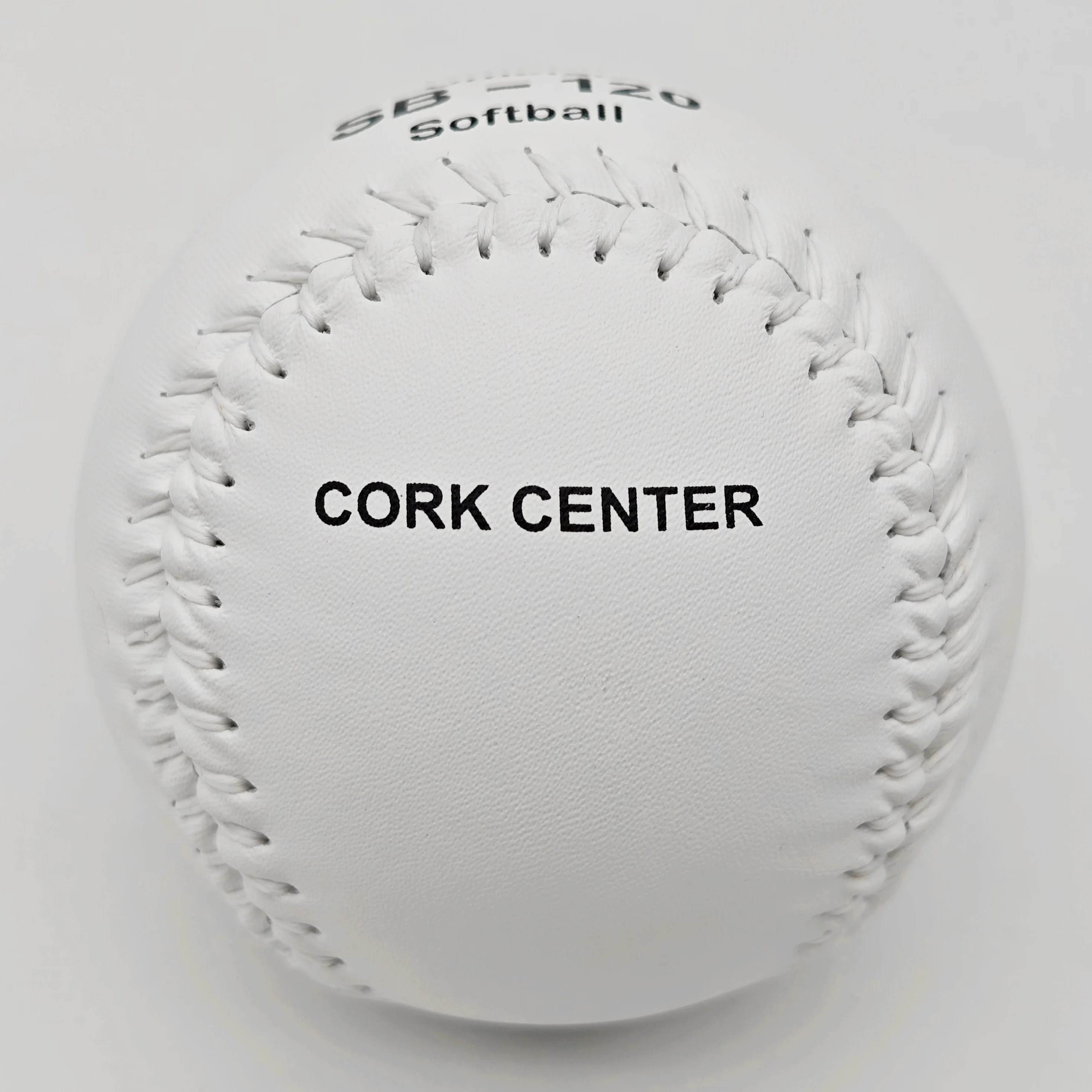 12 inch White Split Leather Softball Ball Cork Core SlowPitch Softball for training SB-120