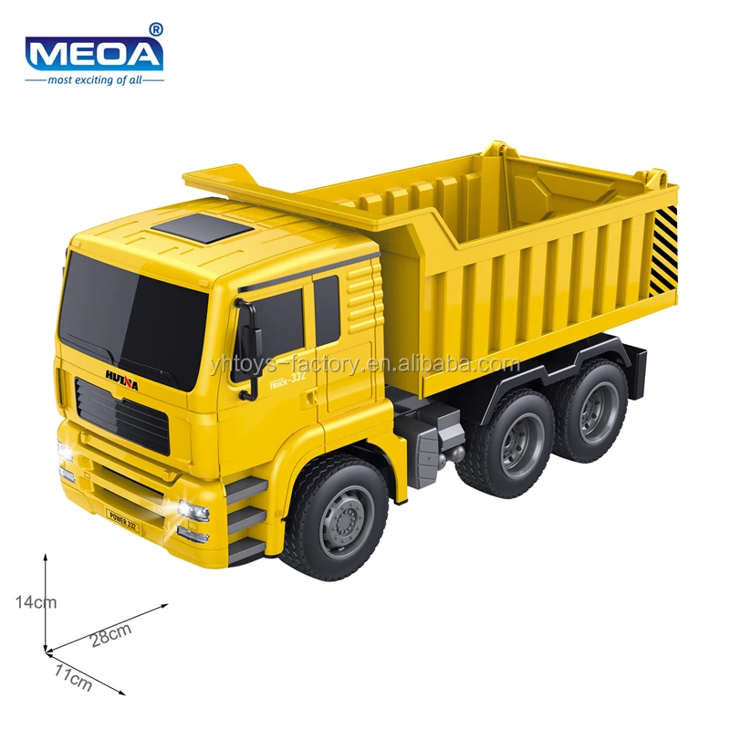 Huina 1:18 sclae 6 Channel 2.4G Remote Control Excavator Metal Alloy Lorry Truck Electric RC Car Engineering Vehicle Toys Car