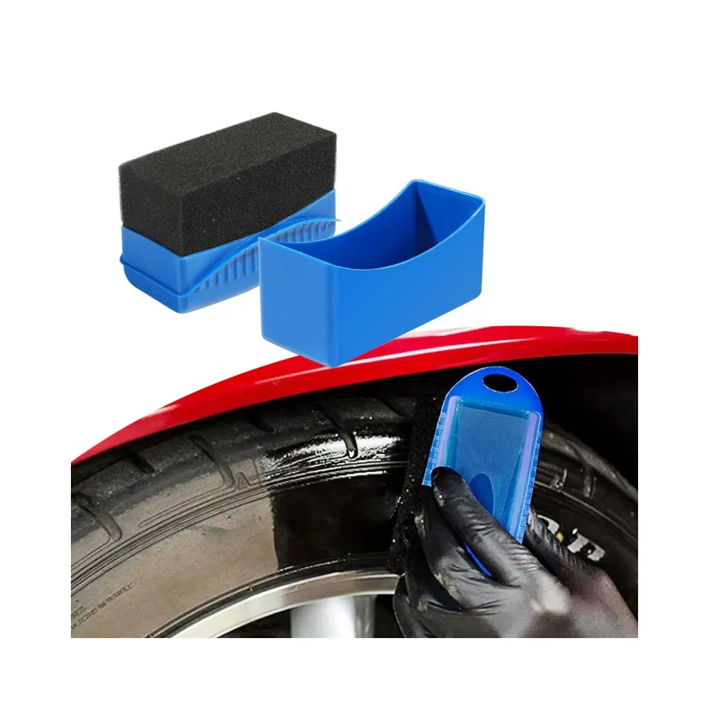 Wholesale Tire Gel Applicator Pads Tyre Cleaning Sponges Shining Polishing Dressing Car Tire Waxing Sponge
