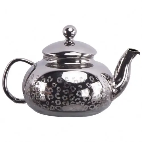 OEM service Fancy design brass silver plated teapot 530ml