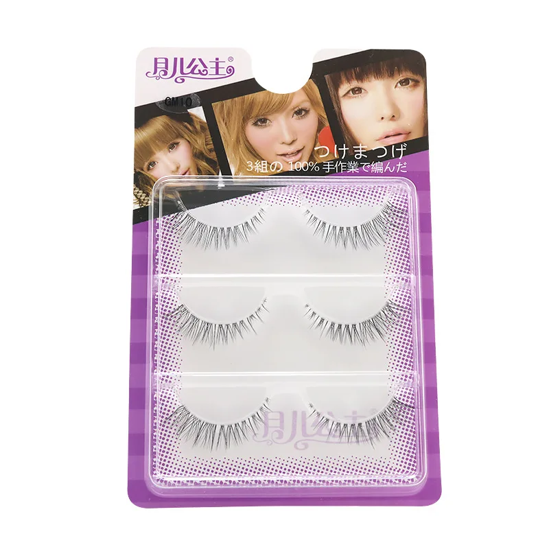 New False eyelashes Japanese grinding point 3d curl natural cross GM10