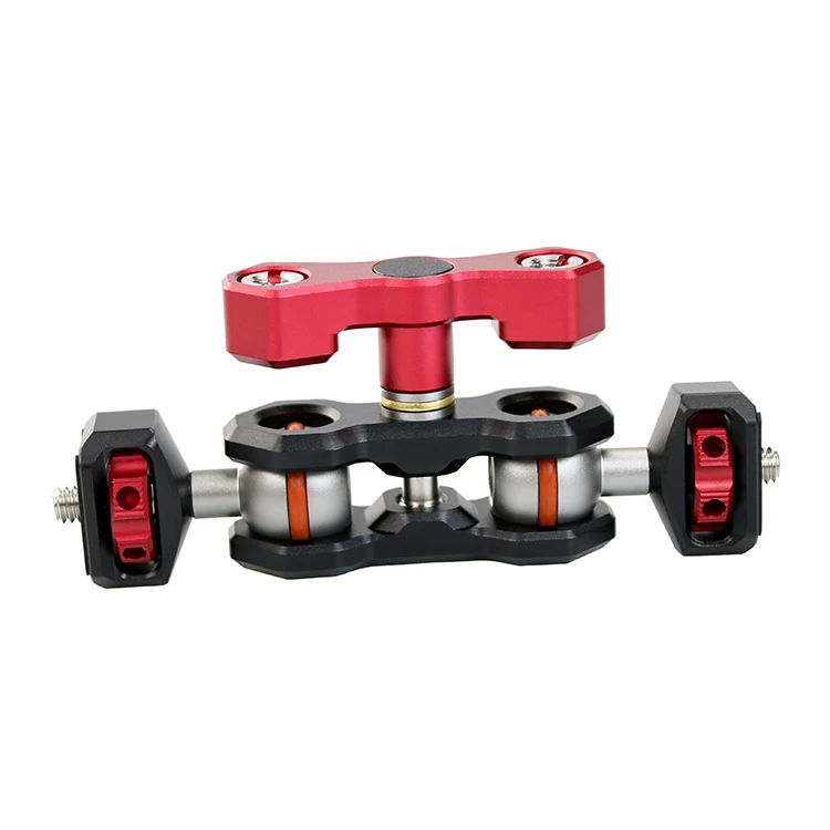 Custom Design Vlogging Articulating Magic Arm Dual Ballhead1/4' Screw Universal Camera Video Monitor Mount Adapter
