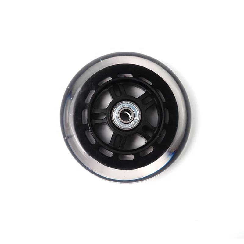 Ruedas flash patines en linea100mm light up wheel 100mm scoot wheel flashing roller pu luminous led inline skate wheels