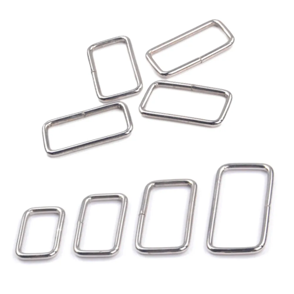 Rectangle D Ring Clasp Buckle Metal Loop Adjustable Handbag Belt Bag Webbing Strap Fastener Pet Collar DIY Craft Accessories