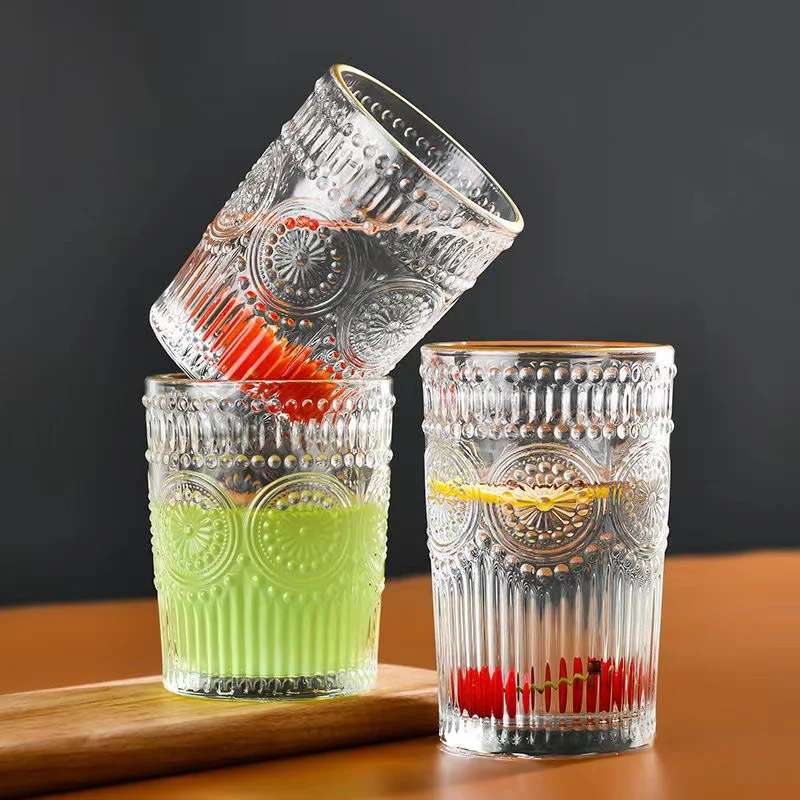 Wholesale high quality beer mug round cocktail glass 300ml 380ml whiskey glass wide mouth drinking cup
