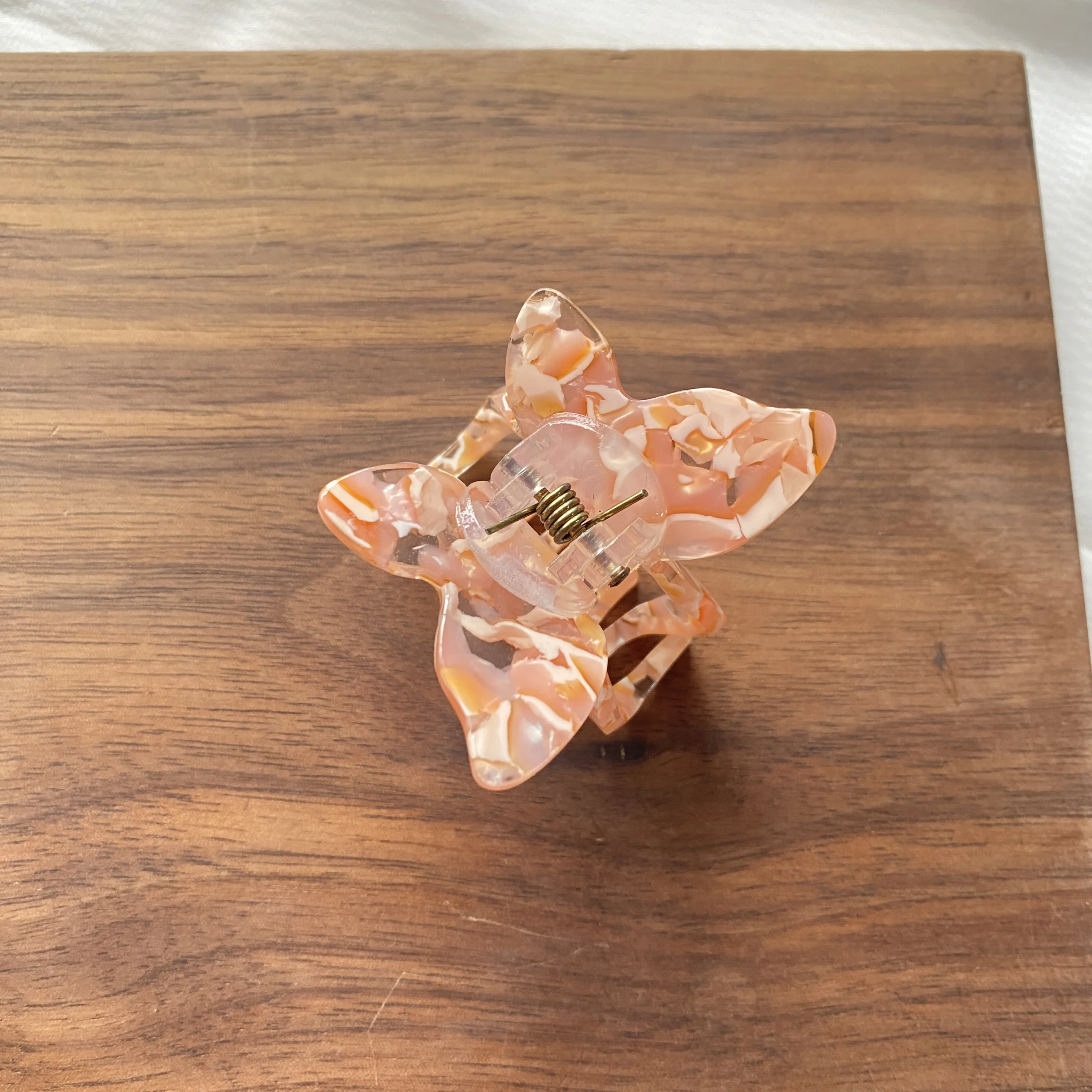 Wholesale Fashion girls hair accessories Mini small  Size claw Hair jaw Acetate Marble Color women Butterfly Hair calw clip