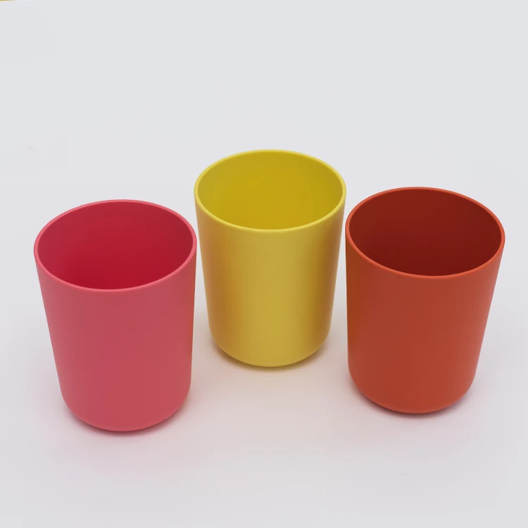 100% Biodegradable Eco Friendly Bamboo Fiber Reusable natural pla drinking cup wholesale