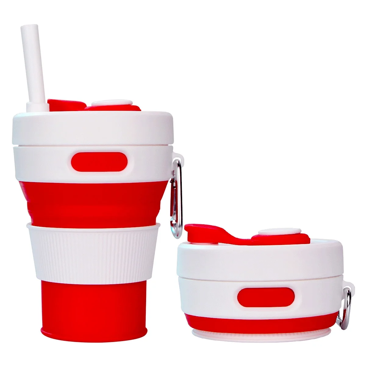 Wholesale 15oz Collapsible Folding Silicone Custom coffee tumbler