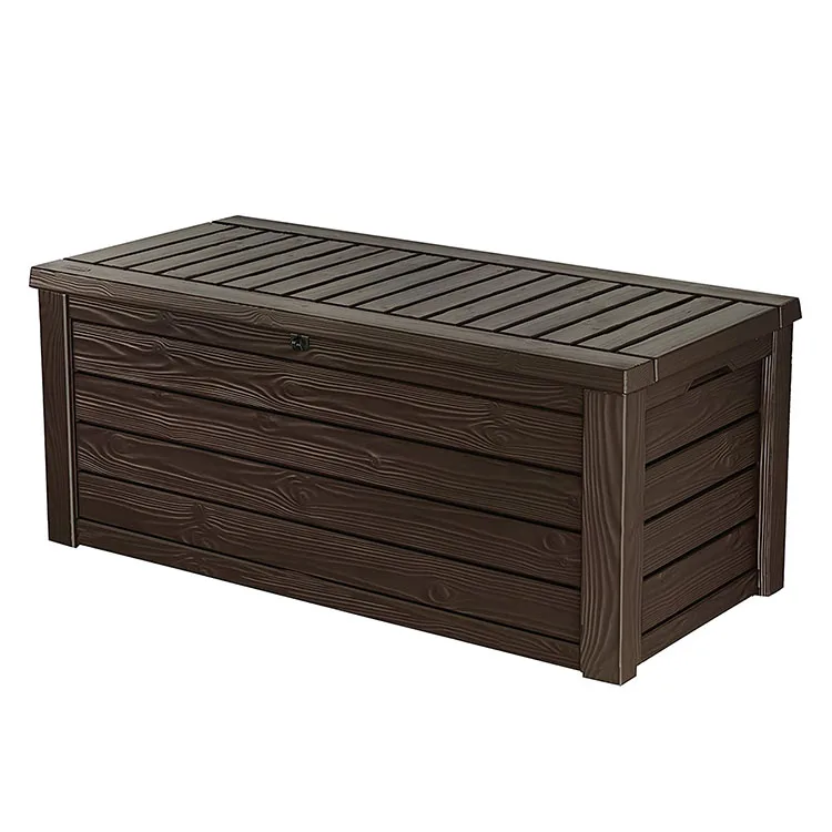Large Wooden Deck Box Organization Storage for Patio Furniture