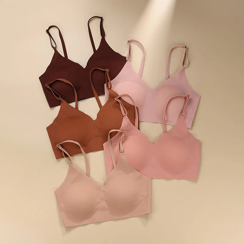 BS234 Custom Comfortable Seamless Woman Underwear Sexy Ladies Bra Panty  Backless Bra