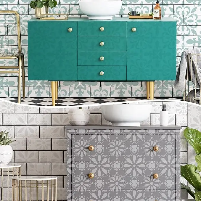 Reusable Tile Wall Stencil Design Custom Designs Stencils Templates for Kids Painting Floor Walls