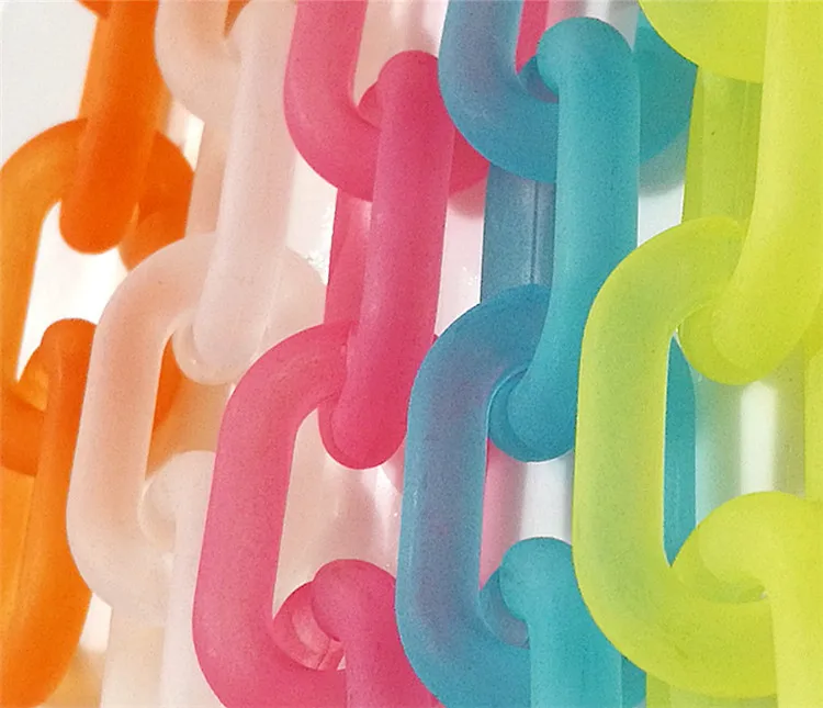 Acrylic Multiple Color Bag Accessory Big Chunky large  matte Plastic Chain for Lady