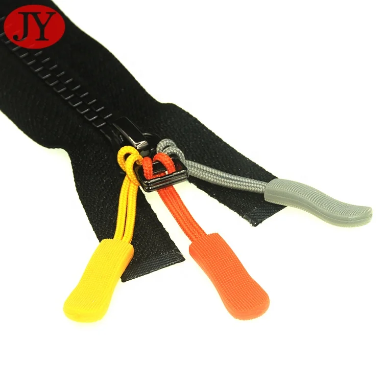 5# Zip Puller Custom Color Coil Zipper Non Lock Zip Runner With Water Drop Puller