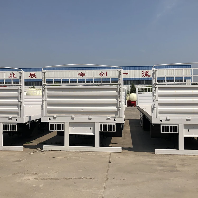 Factory Hot Sale Cheap Container Bulk Cargo Transportation 40ft Blue Flatbed Trailer