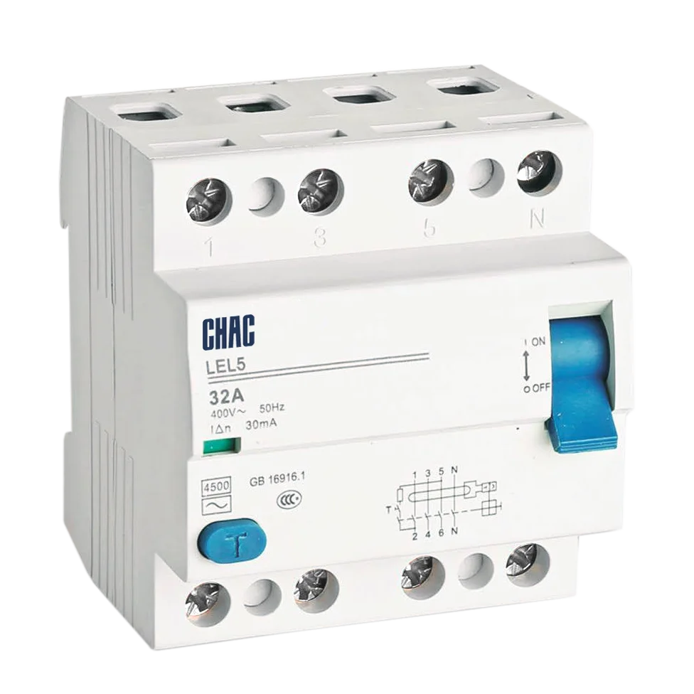 Factory manufacturer LEL5  4P AC Residual Current Circuit Breaker mcb RCCB electromagnetic rccb/rcd/rcbo/mcb