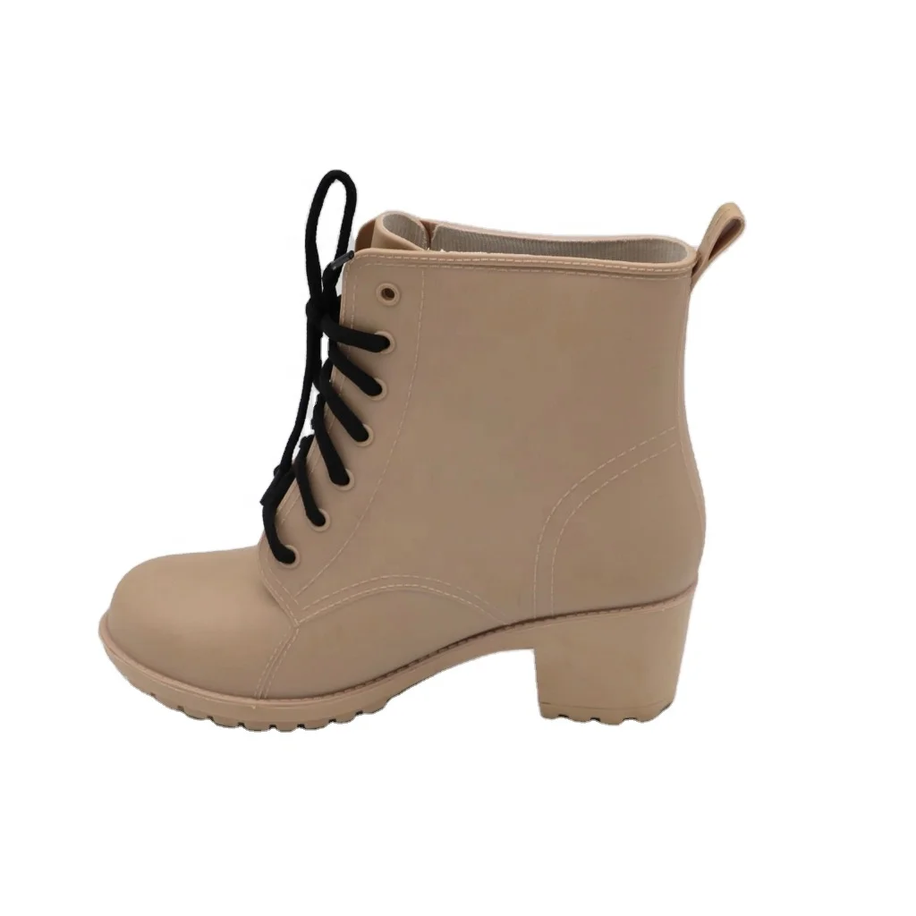 Нескользящие женские водонепроницаемые туфли на высоком каблуке, Модные непромокаемые ботинки Martin, обувь для дождя