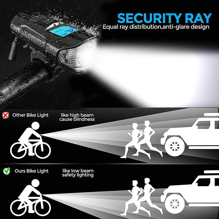  Аксессуары для велосипеда лампы Комплект luz de bicicleta водонепроницаемый велосипедный фонарь со спидометром перезаряжаемый светодиодный с