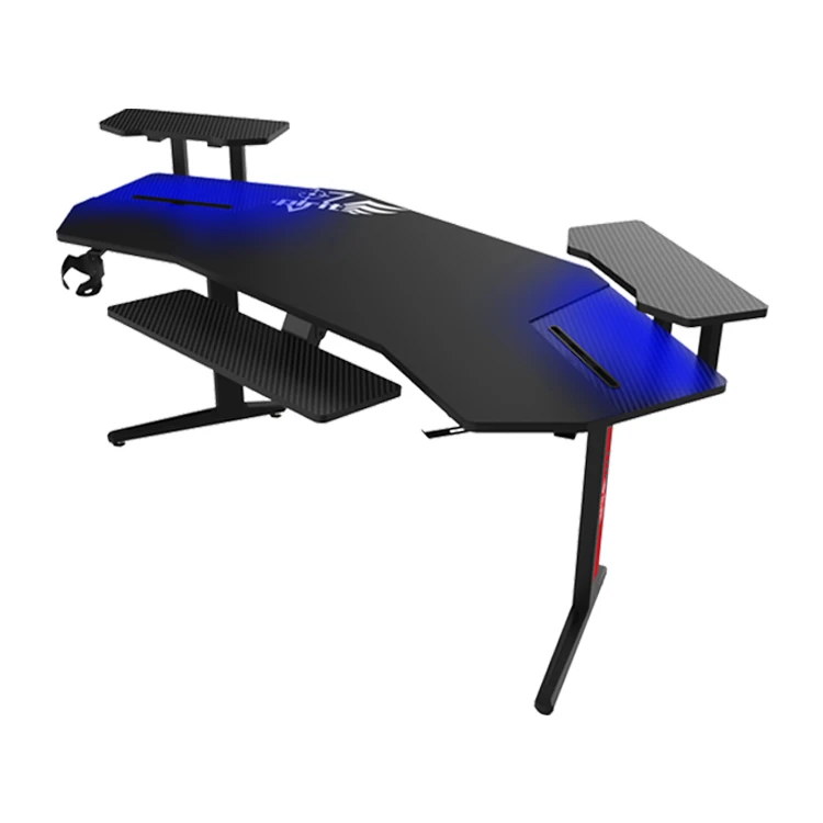 Free sample large desktop corner computer table gaming desk gamer for pc adjustable big cheap custom gaming desk manufacturer