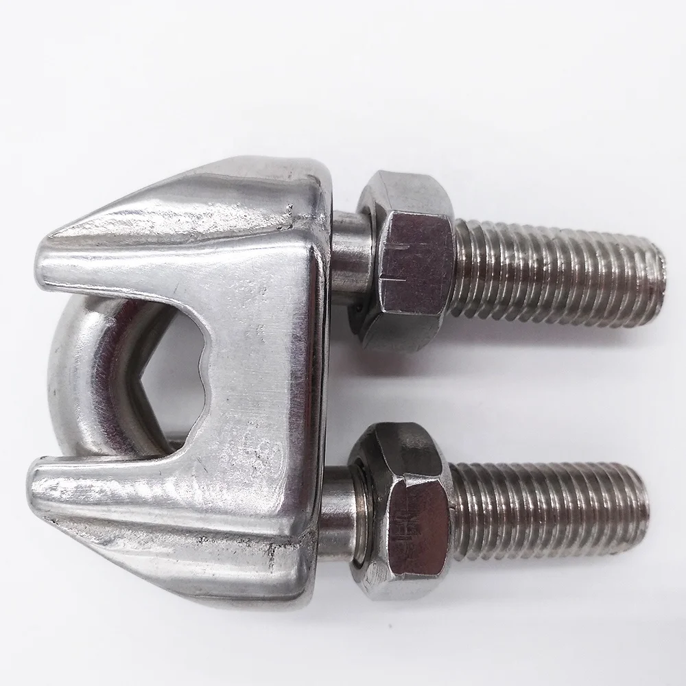 3mm Cable Clip U.S. Type Wire Rope Clamp High Polished Cable Clamps Stainless Steel AISI304/316 Wire Rope Clips