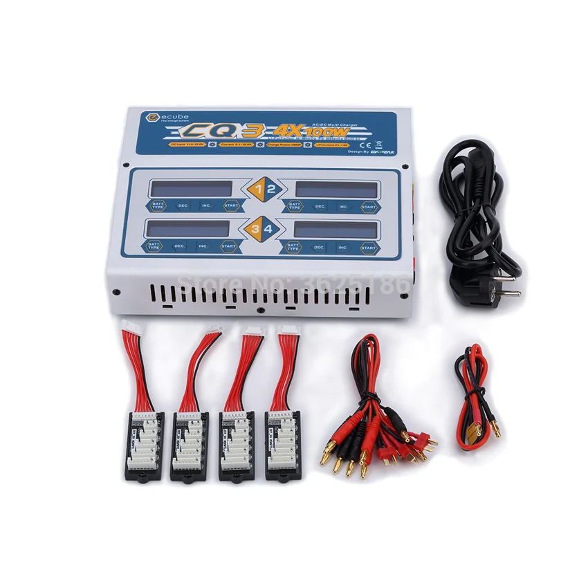  EV-Peak CQ3 RC 100 (Ш) x 4 баланса Lipo аккумулятор зарядное устройство для никель-металл-гидридных и никель-кадмиевых типов аккумуляторов литиевая батарея dis с цифровым