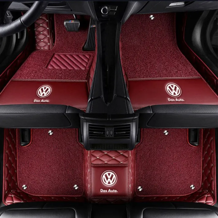 Diamond double layer carpet car mats Chevrolet, Corvette, 2020 with logo