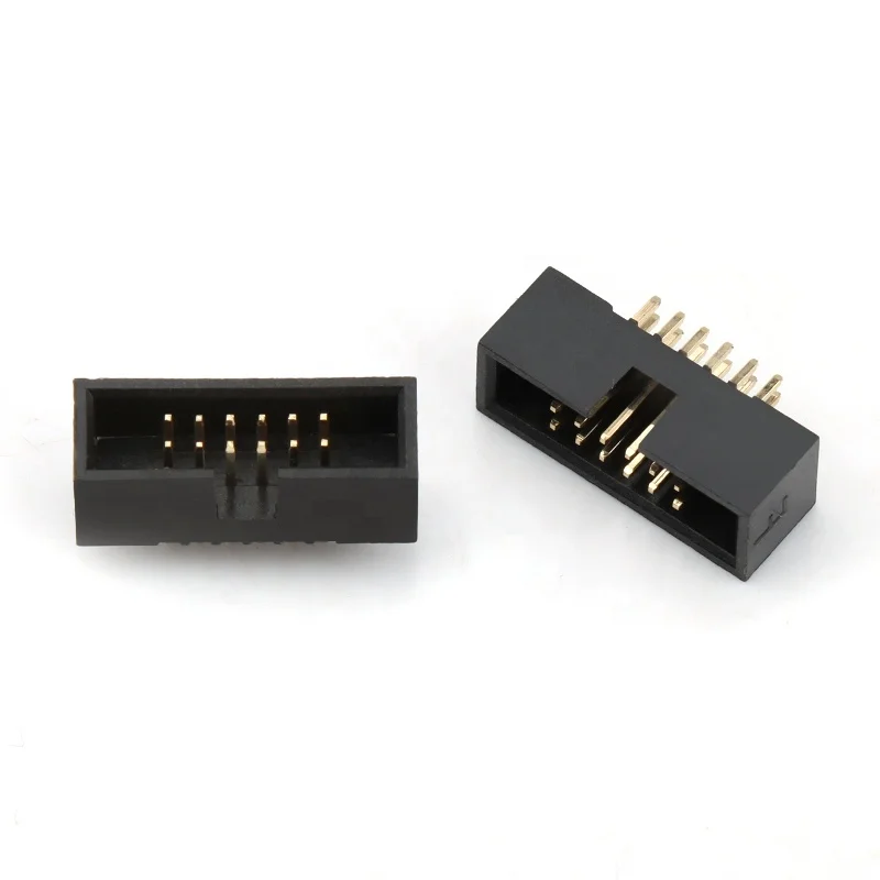male female shrouded 1.27mm pitch 2x6 pins 12pins dc3 box pin header 1.27 pin header
