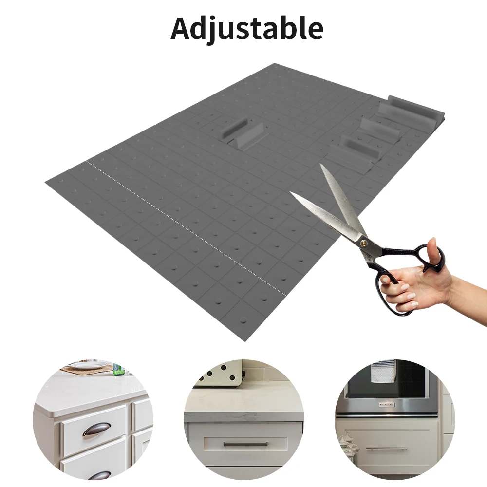 kitchen drawer mats cabinet shelf liner custom printing non-adhesive non slip waterproof pad silicone drawer liners