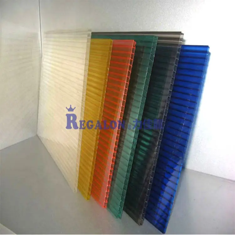 Polycarbonate hollow panel 6mm bronze danpalon polycarbonate sheets for green house