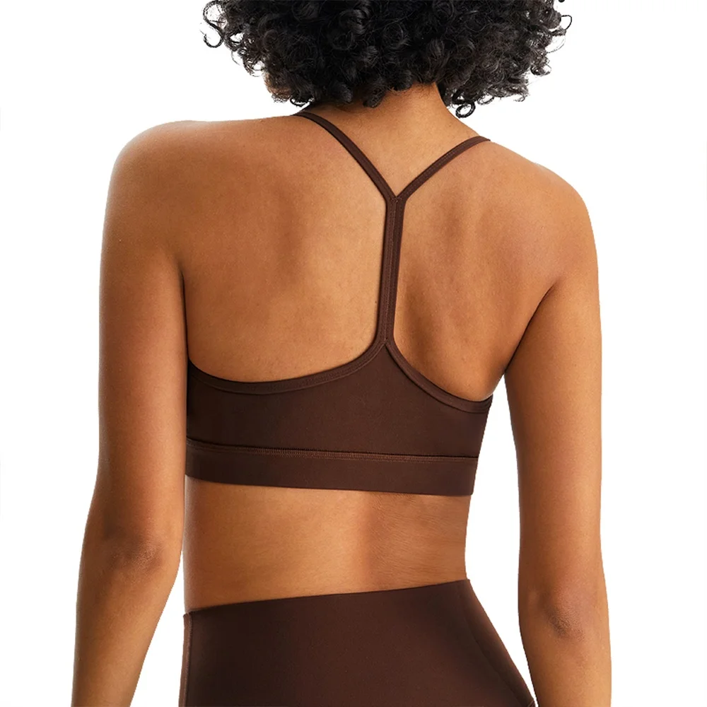 lulu nude yoga wear back Pilates sports underwear women fitness running workout Straps crossed sexy bra plus size