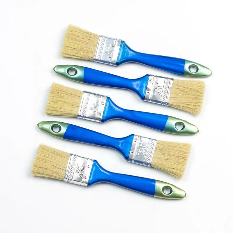 BIYU Professional Flat Paint Brush High Appearance Blue Handle Green Tail