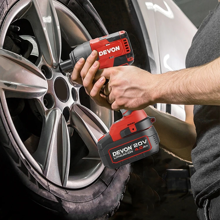 DEVON Home Use Rechargeable 20v Lithium-ion Cordless Electric Impact Wrench kits