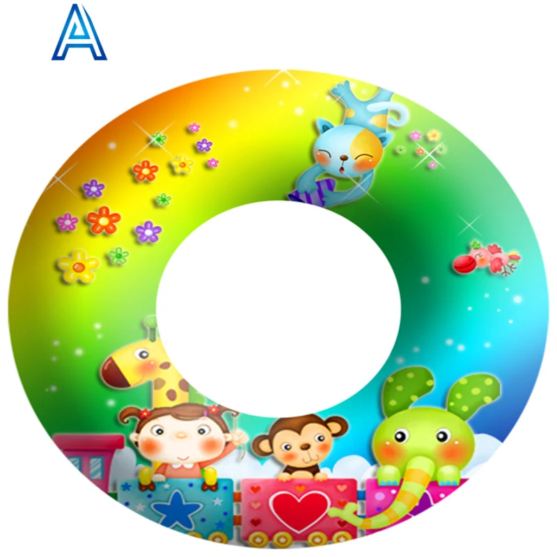 Factory price high quality cheap durable customize printing PVC inflatable swimming tube swim ring for life ring toy
