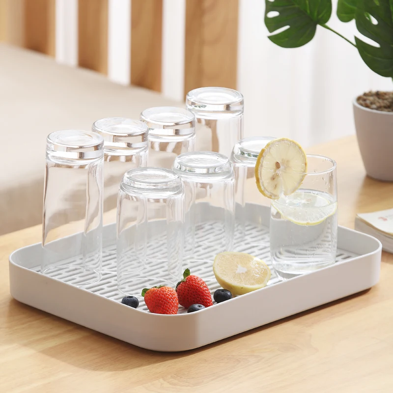 
Kitchen sink rectangle deepen serivce tray cup dish plastic drain pan for household 