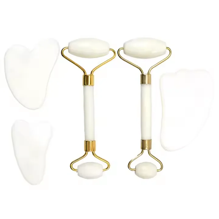 Factory Wholesale 100% Natural Jade Roller Low Price Real Rose Quartz Body Tool for Facial Neck Hand Massage Private Label