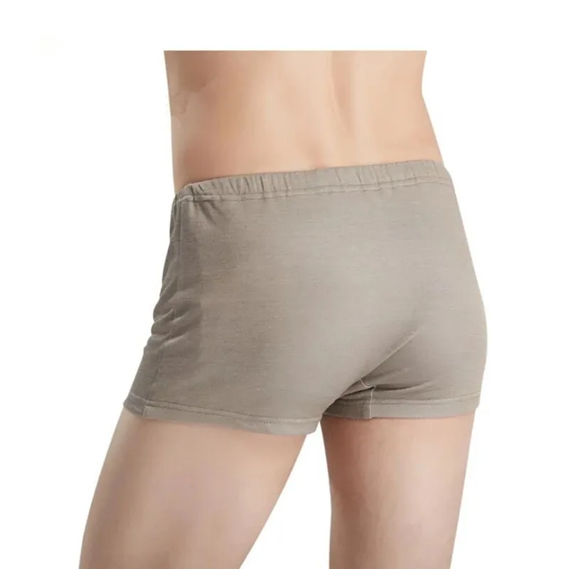 Electromagnetic Radiation Protective 100% Silver Fiber Short Underwear EMF Shielding Close-fitting Vest Brief Boxers for Men