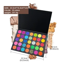 High Quality And High Pigment Eyeshadow Palette Wholesale Makeup Eye Shadow Palette 35 Colors Makeup Flash Eye Shadow No Logo