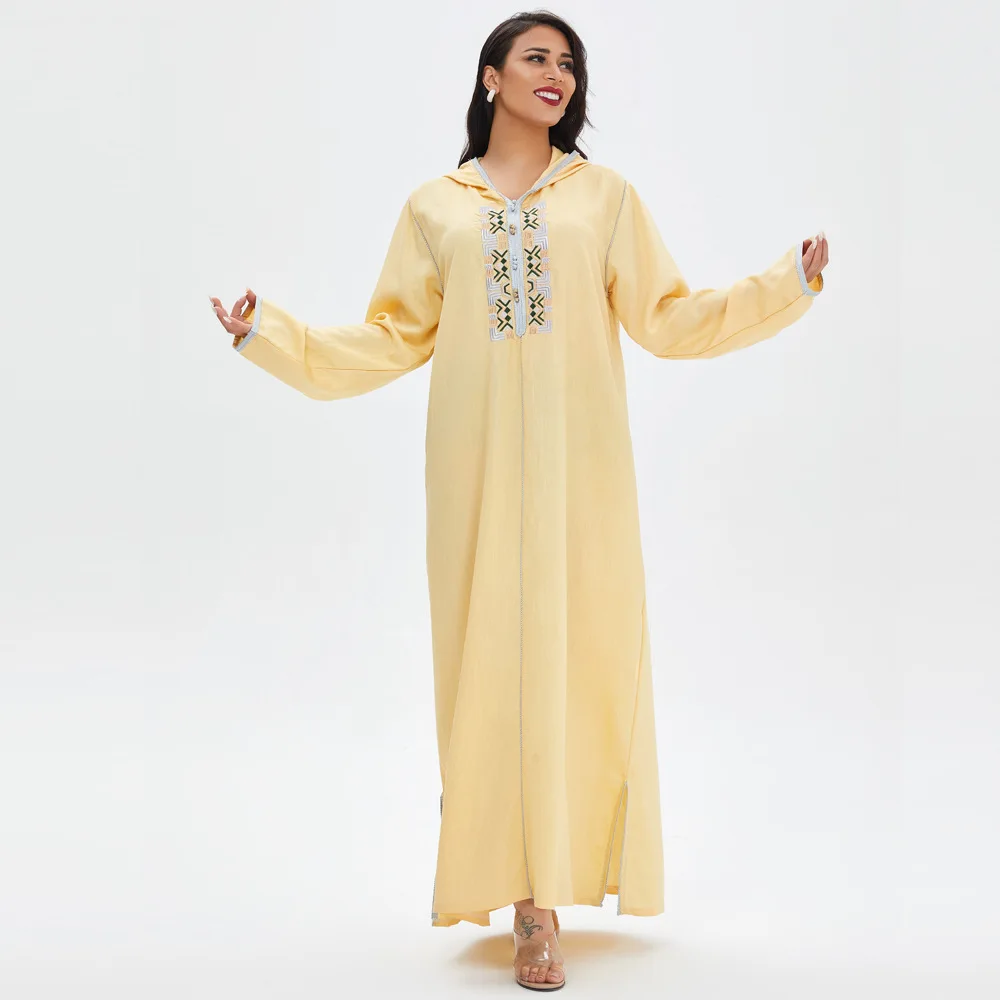 New Design India Fashion Clothing For Muslim Women Long Sleeves Traditional Clothes Embroidered Ethnic Dresses For Women