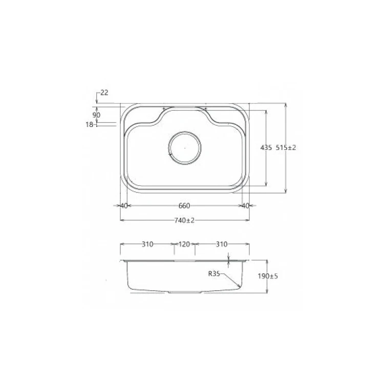 Korea modern Single Bowl Stainless Steel Kitchen Sink with strainer drain SUS304 topmount restaurant punch sink wash basin sink