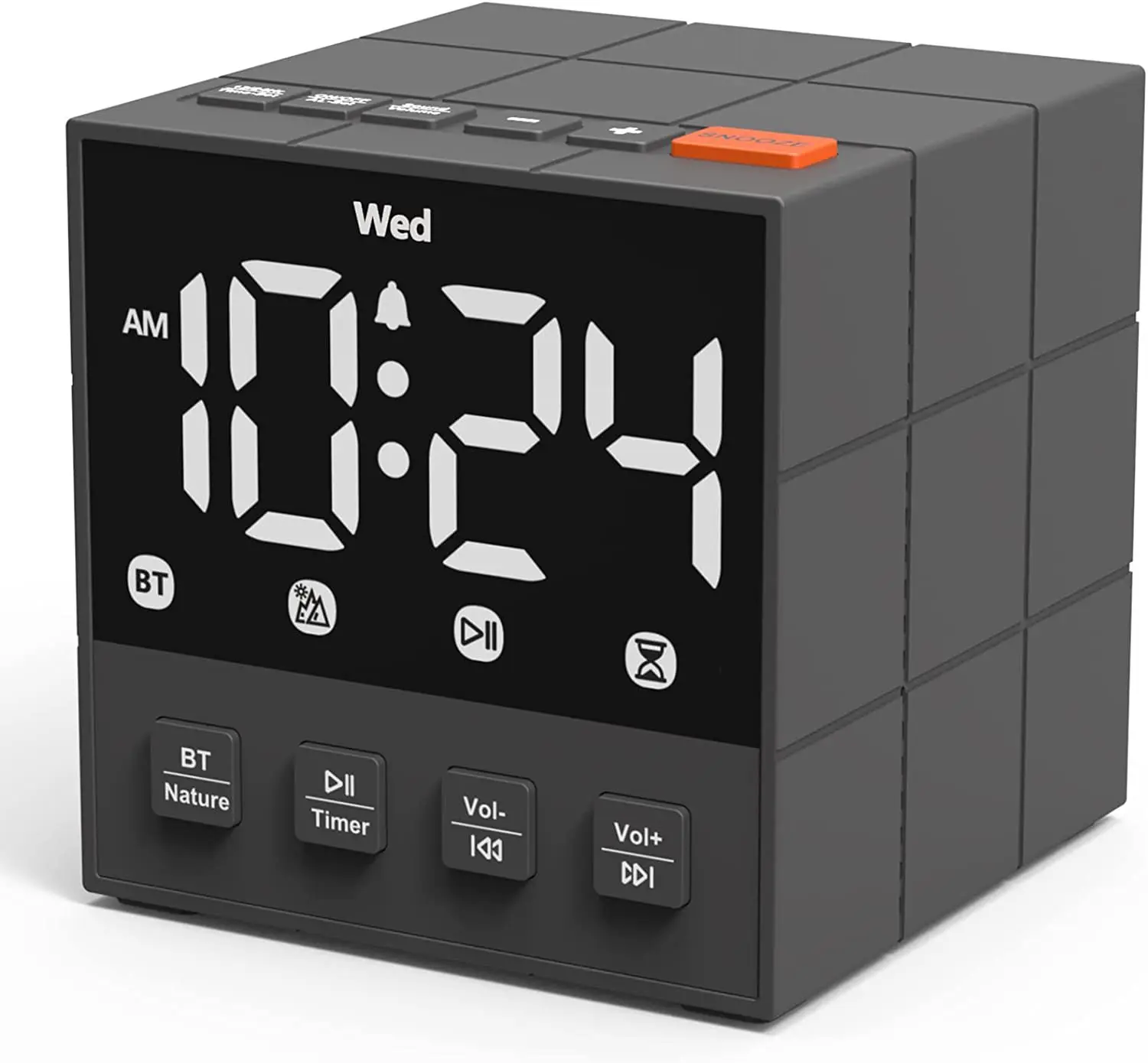 Digital Alarm Clock FM Radio Fast Wireless Charger Station USB Charging Port Alarm Clock with Wireless Charging Station