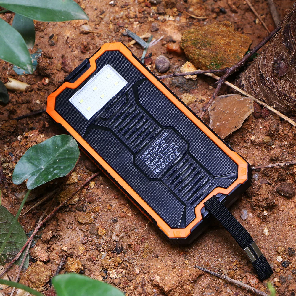 wholesale waterproof solar power bank 10000mah portable power bank  Charging Watch Charger for Iphone Compatible